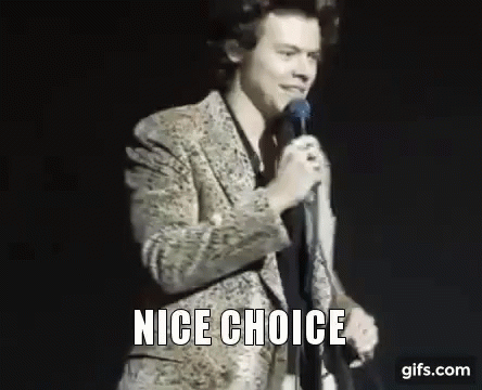 Harry Styles Nice Choice GIF - Harry Styles Nice Choice GIFs