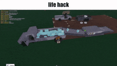 a screen shot of a video game with the words life hack on the top