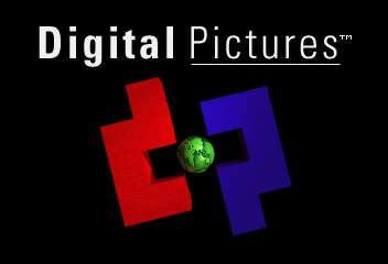 a digital pictures logo with a green globe