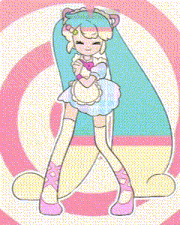 a drawing of a girl in a maid costume