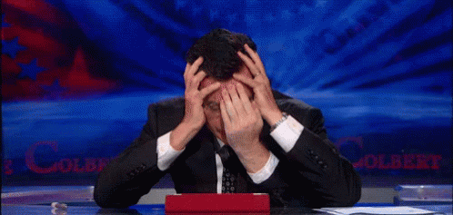Not Enough Hands GIF - Stephen Colbert Face Palm Ugh GIFs