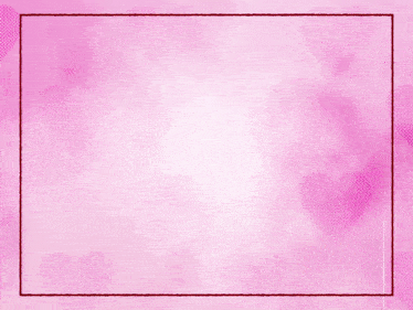 a drawing of two rabbits on a pink background with arrows pointing up and down