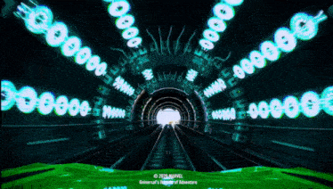 a picture of a tunnel that says ' universal 's institute of adventure ' on it