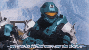 a screenshot of a video game with the words apparently i killed some guy she knew