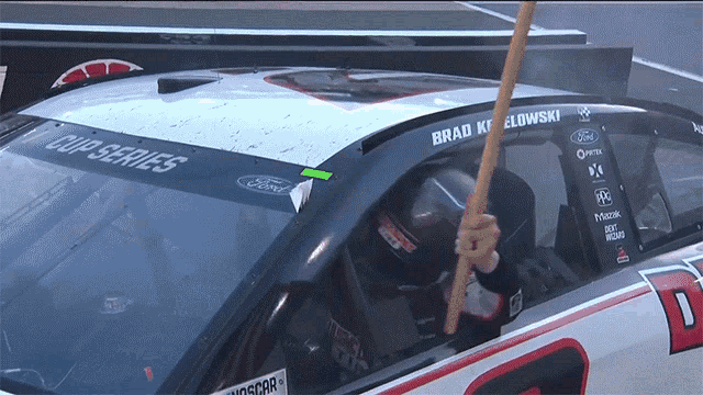 Out From The Car Nascar GIF - Out From The Car Nascar Cup Series Bristol GIFs