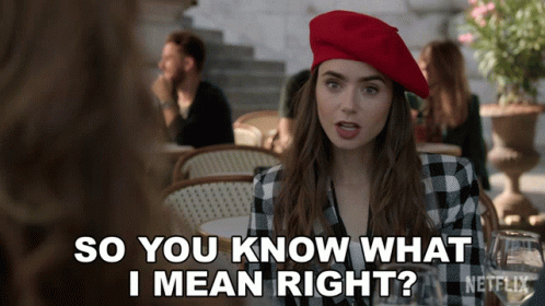 So You Know What I Mean Right Lily Collins GIF - So You Know What I Mean Right Lily Collins Emily Cooper GIFs