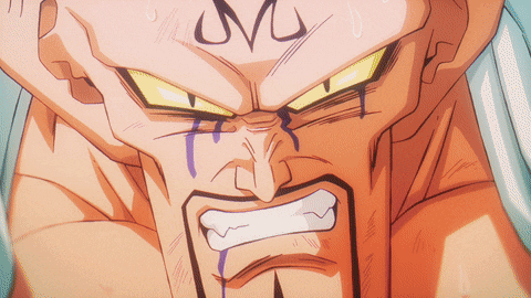 a close up of a cartoon character 's face with the letters ovg on it