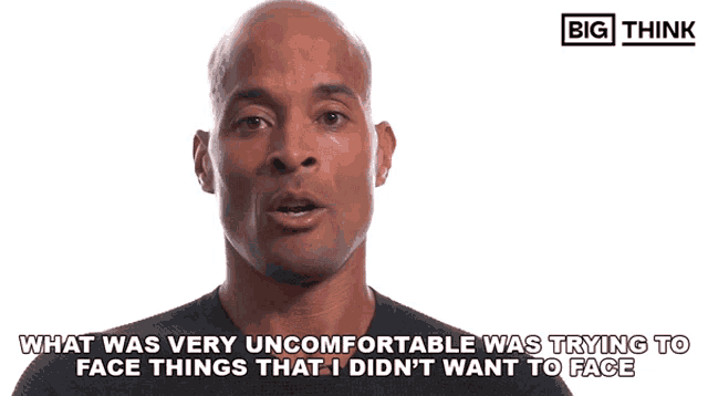 What Was Very Uncomfortable Was Trying To Face Things That I Didnt Want To Face David Goggins GIF - What Was Very Uncomfortable Was Trying To Face Things That I Didnt Want To Face David Goggins It Feels Bad Trying To Face Things That I Hate GIFs