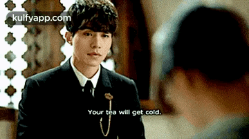 Your Tea Will Get Cold..Gif GIF - Your Tea Will Get Cold. Goblin: The-lonely-and-great-god Goblin GIFs