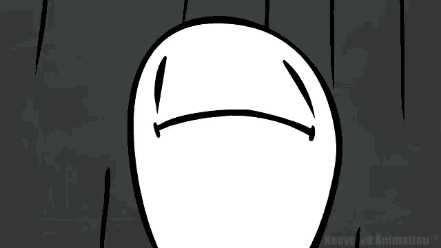 a black and white drawing of a stick figure with a smile