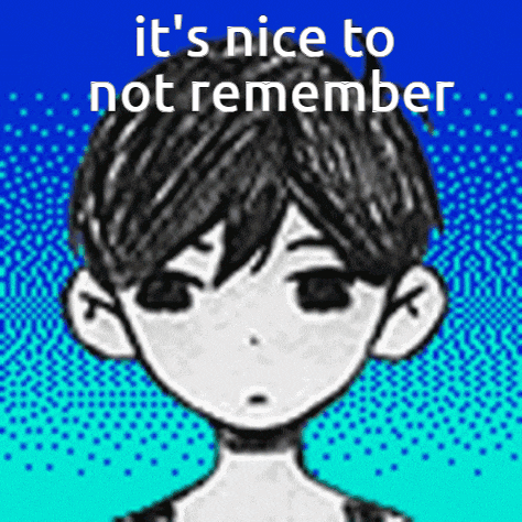 a picture of a boy with the words it 's nice to not remember