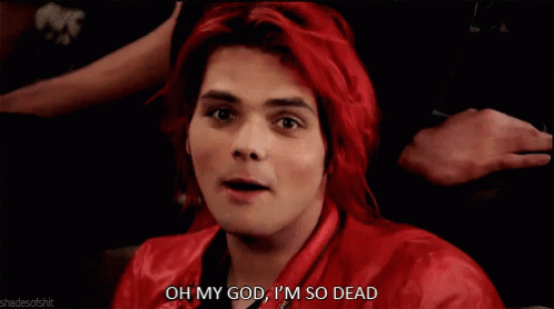 Omg Gerard Way GIF - Omg Gerard Way Im So Dead GIFs