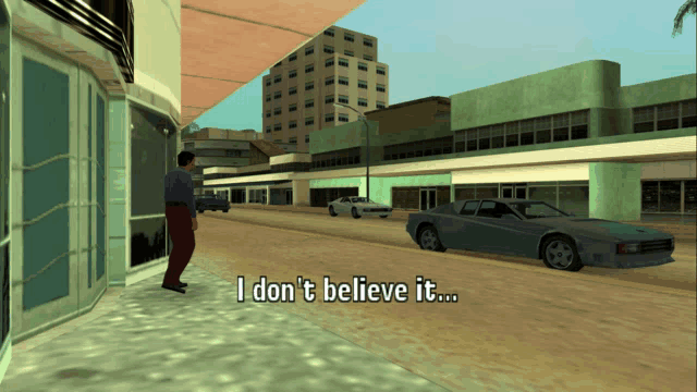 a man in a video game says " i don 't believe it ... "