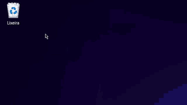 a computer screen with a recycle bin icon and the option to open