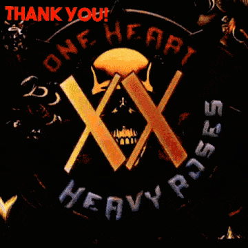a poster with a skull and the words " one heart heavy roses "