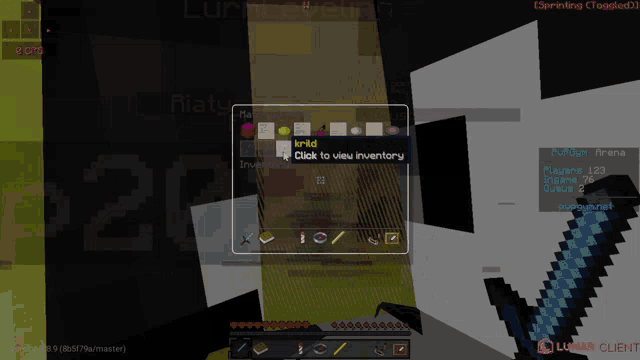 a screenshot of a game called flip2020 shows the inventory of a player named kriid