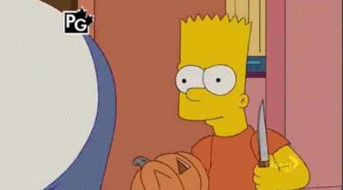 Pumpkin Butt GIF - Simpsons Halloween Treehouse GIFs