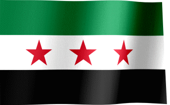the flag of syria has three red stars on it