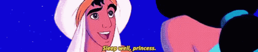 a cartoon of a man and a woman with the words sleep well princess