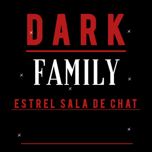a sign that says dark family in red letters