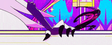 a close up of a cartoon character 's feet with sharp claws .