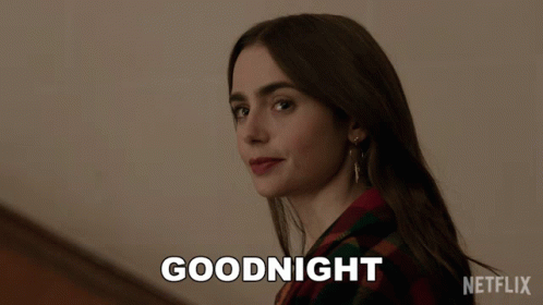 Goodnight Emily Cooper GIF - Goodnight Emily Cooper Lily Collins GIFs