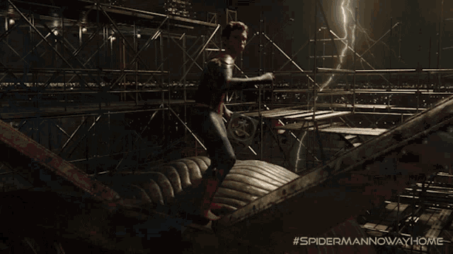 Jump Down Peter Parker GIF - Jump Down Peter Parker Spider Man GIFs
