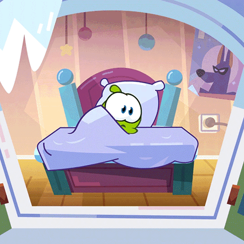 Waking Up Nibble Nom GIF - Waking Up Nibble Nom Cut The Rope GIFs
