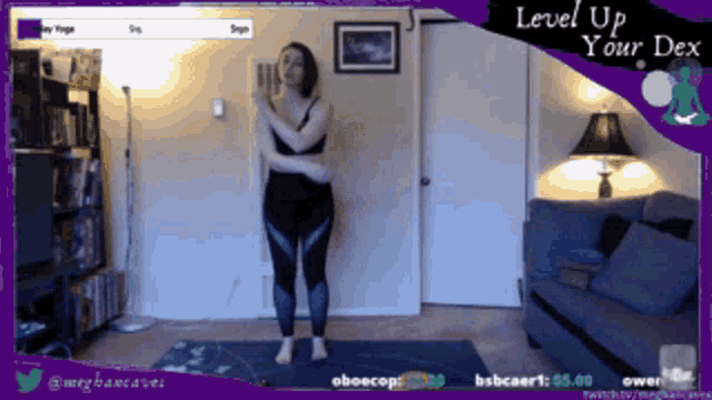 Yoga Level Up Your Dex GIF - Yoga Level Up Your Dex Meghan Caves GIFs