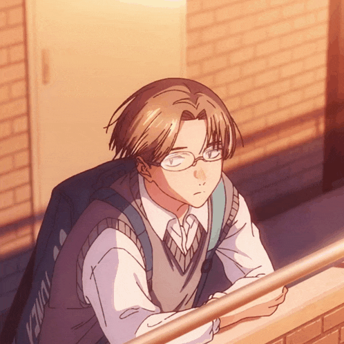 a drawing of a boy with a backpack that says yonex on it