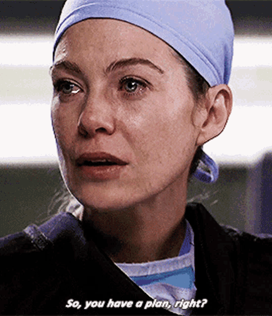 Greys Anatomy Meredith Grey GIF - Greys Anatomy Meredith Grey So You Have A Plan Right GIFs