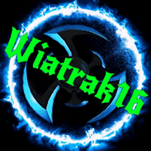 a blue circle with the word viatrakis in green letters