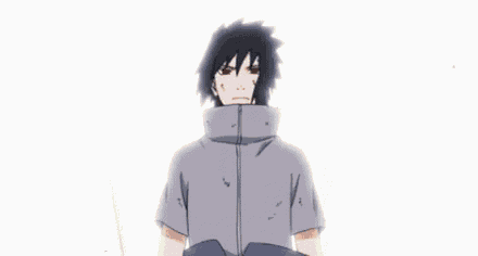naruto and sasuke are standing next to each other in a cartoon .
