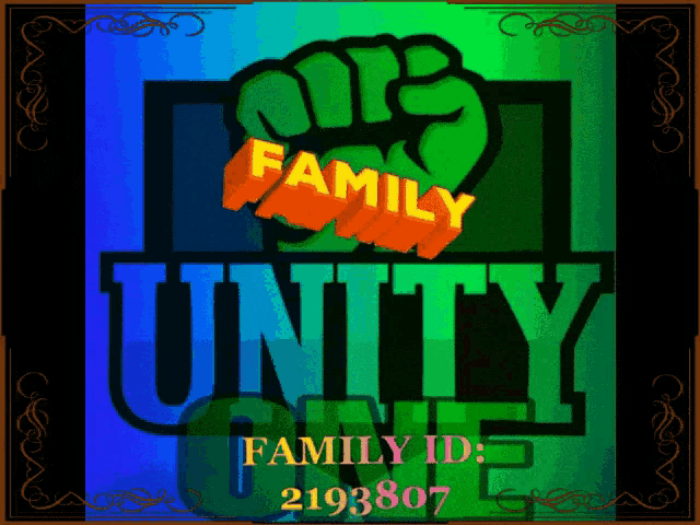 a colorful poster that says family unity