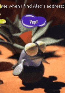a fly with a speech bubble that says " vep "