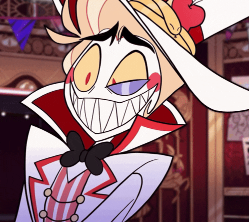 a cartoon character is wearing a hat and tie