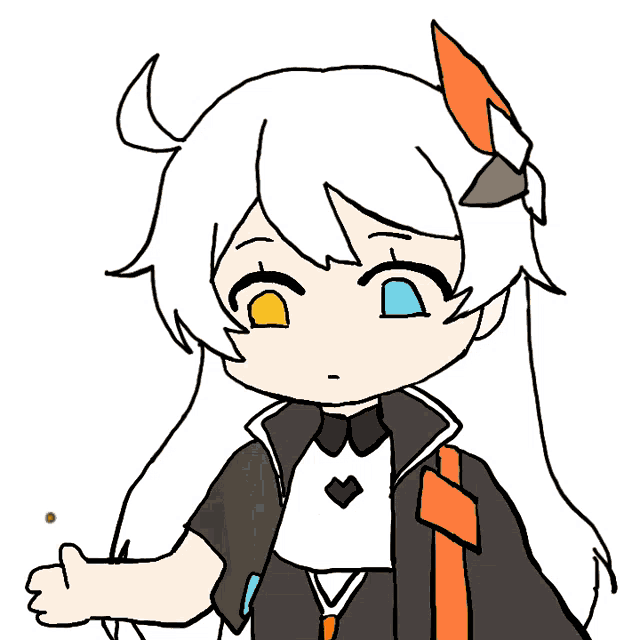 a drawing of a girl with a heart on her shirt