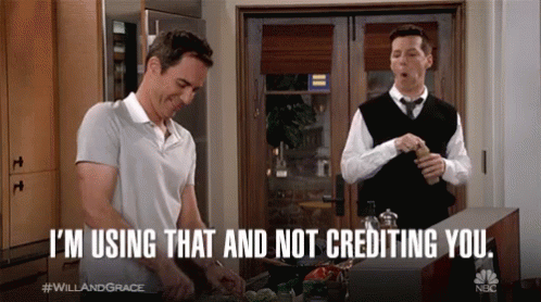 Im Using That Not Crediting You GIF - Im Using That Not Crediting You Eric Mccormack GIFs