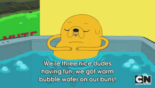 a cartoon character says we 're three nice dudes