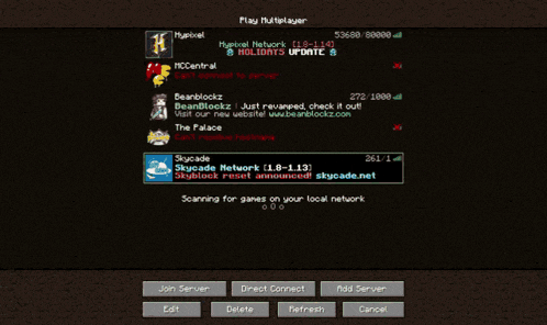 a screenshot of a multiplayer game that says play multiplayer on the top