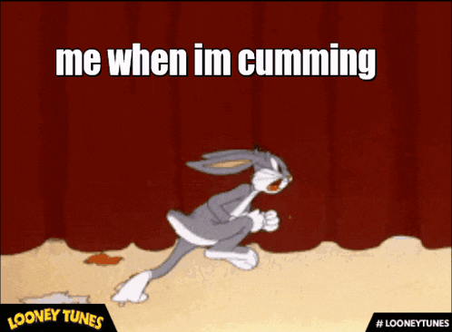 bugs bunny from looney tunes is running in a dark room