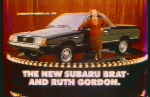 Ruth Gordon Subaru Ad GIF - Ruth Gordon Subaru Ad Brat GIFs