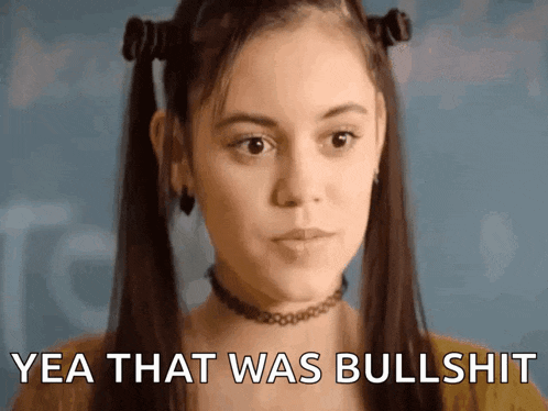 a girl with pigtails and a choker says yea that was bullshit .