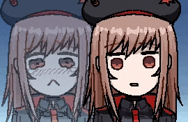 a pixel art of a girl wearing a red hat