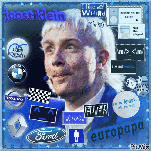 a picture of a man with the name joost klein