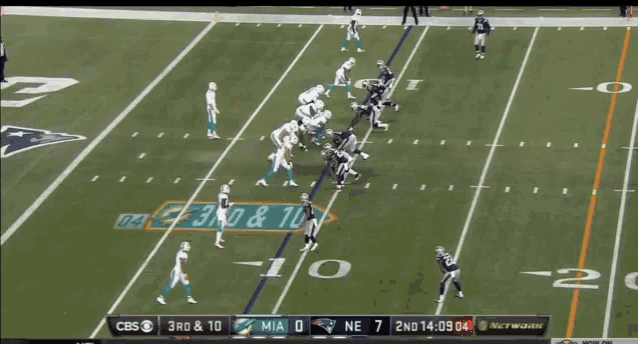 a football game is being played on cbs