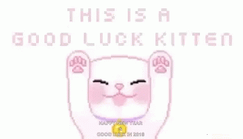 Happy New Year Good Luck Kitten GIF - Happy New Year Good Luck Kitten 2018 GIFs