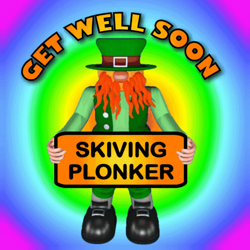 Get Well Soon Funny Get Well Message GIF - Get Well Soon Funny Get Well Message Skiving Plonker GIFs
