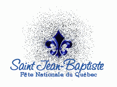 saint jean baptiste fete nationale du quebec is written on a white background