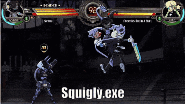 a screenshot of a video game that says squigly.exe on the bottom